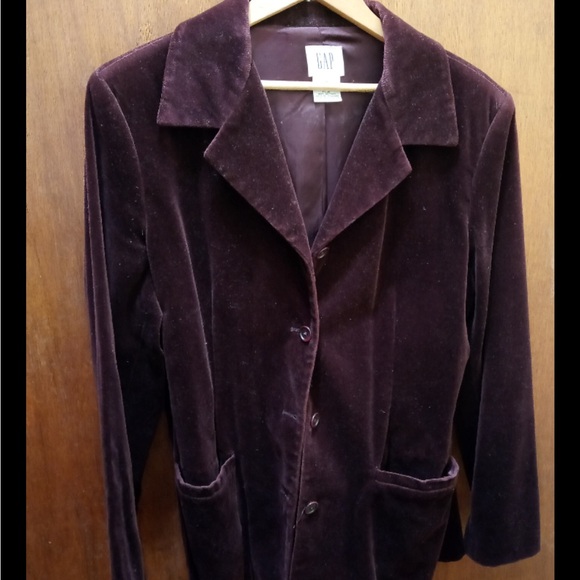 GAP Women's Velvet Blazer - Deep Brown - Picture 2 of 2